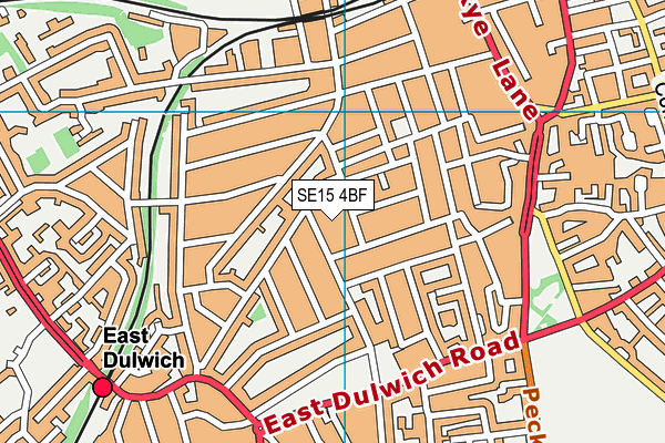 SE15 4BF map - OS VectorMap District (Ordnance Survey)