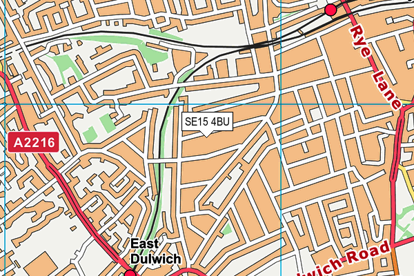 SE15 4BU map - OS VectorMap District (Ordnance Survey)