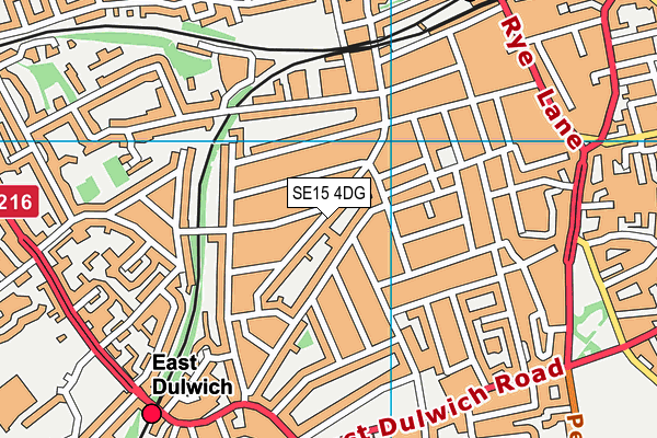 SE15 4DG map - OS VectorMap District (Ordnance Survey)