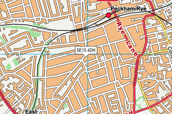 SE15 4DH map - OS VectorMap District (Ordnance Survey)