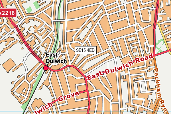SE15 4ED map - OS VectorMap District (Ordnance Survey)