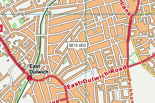 SE15 4EG map - OS VectorMap District (Ordnance Survey)