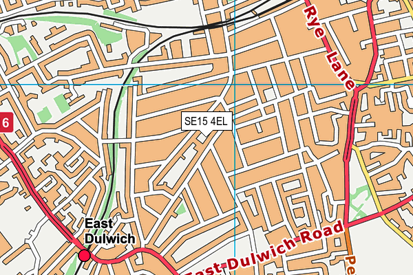 SE15 4EL map - OS VectorMap District (Ordnance Survey)