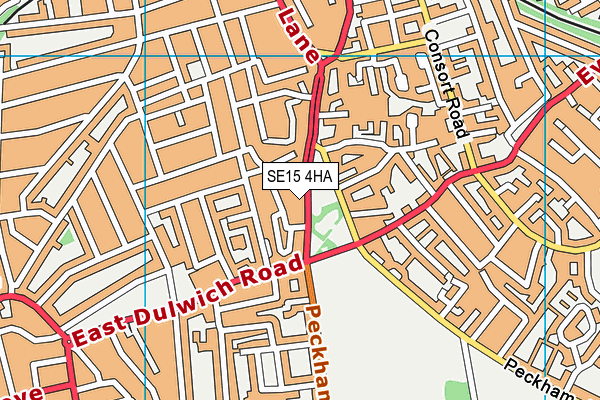 SE15 4HA map - OS VectorMap District (Ordnance Survey)