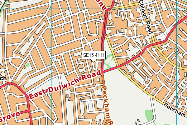 SE15 4HH map - OS VectorMap District (Ordnance Survey)