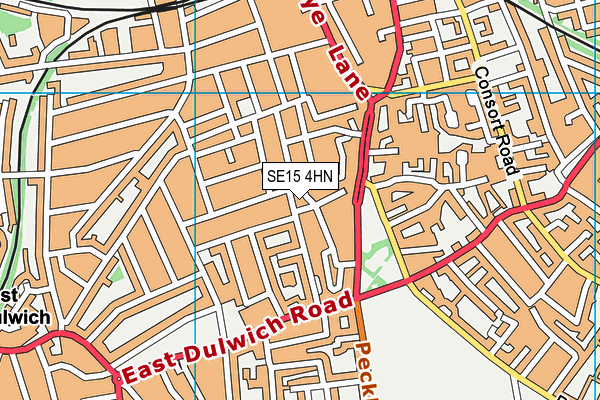 SE15 4HN map - OS VectorMap District (Ordnance Survey)