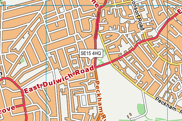 SE15 4HQ map - OS VectorMap District (Ordnance Survey)
