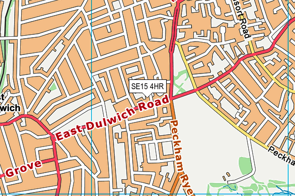 SE15 4HR map - OS VectorMap District (Ordnance Survey)