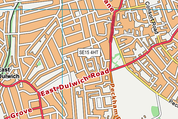 SE15 4HT map - OS VectorMap District (Ordnance Survey)