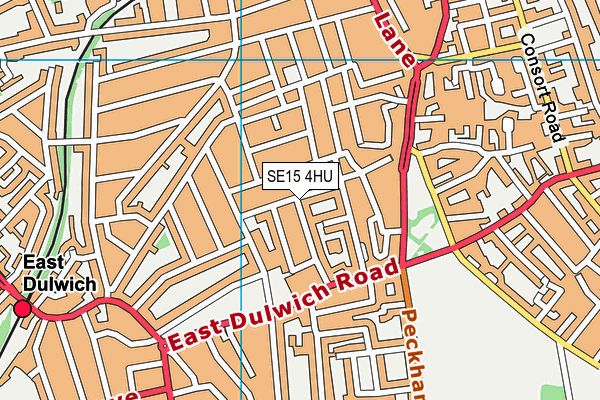 SE15 4HU map - OS VectorMap District (Ordnance Survey)