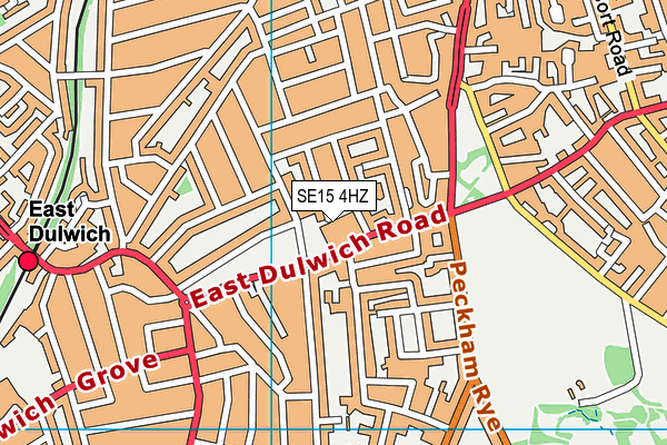 SE15 4HZ map - OS VectorMap District (Ordnance Survey)