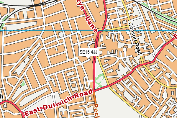 SE15 4JJ map - OS VectorMap District (Ordnance Survey)
