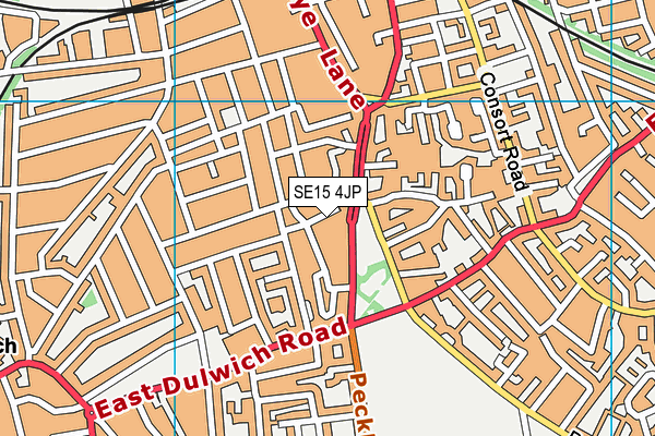 SE15 4JP map - OS VectorMap District (Ordnance Survey)