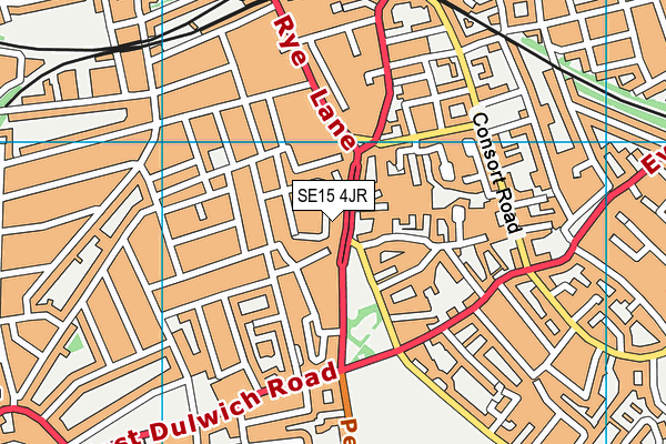 SE15 4JR map - OS VectorMap District (Ordnance Survey)