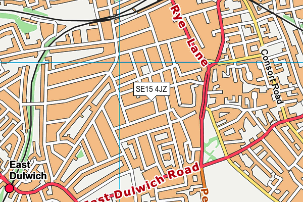 SE15 4JZ map - OS VectorMap District (Ordnance Survey)