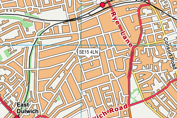 SE15 4LN map - OS VectorMap District (Ordnance Survey)