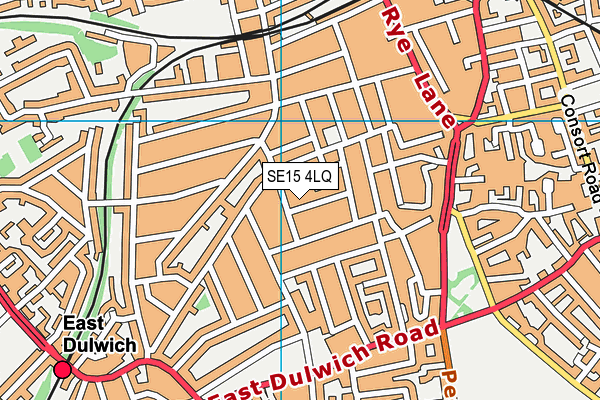 SE15 4LQ map - OS VectorMap District (Ordnance Survey)