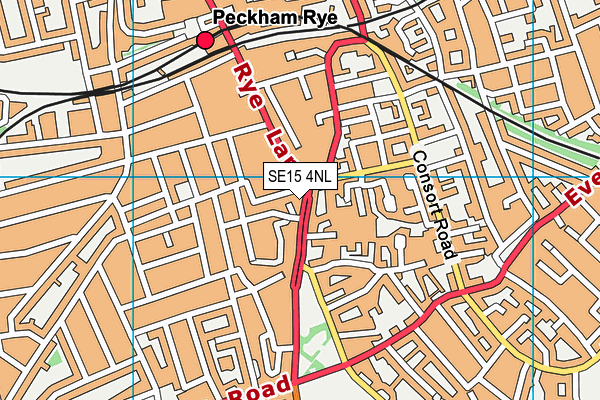SE15 4NL map - OS VectorMap District (Ordnance Survey)