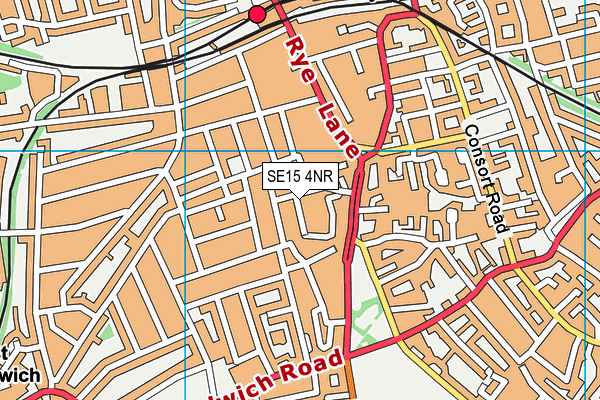 SE15 4NR map - OS VectorMap District (Ordnance Survey)