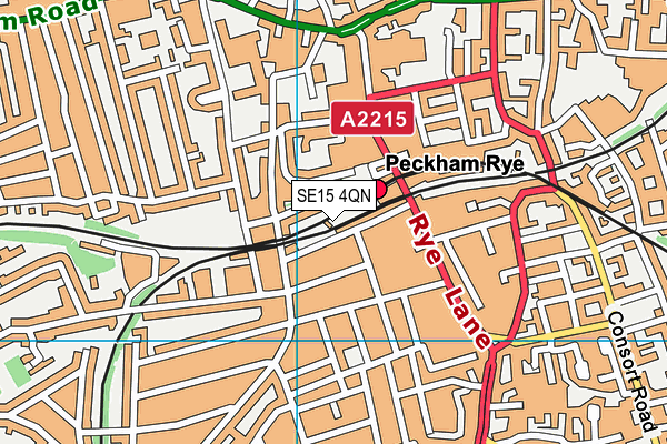 SE15 4QN map - OS VectorMap District (Ordnance Survey)