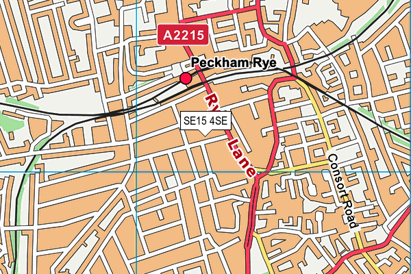 SE15 4SE map - OS VectorMap District (Ordnance Survey)