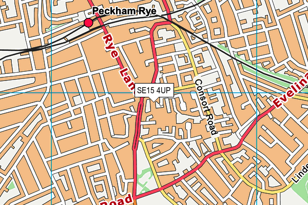 SE15 4UP map - OS VectorMap District (Ordnance Survey)