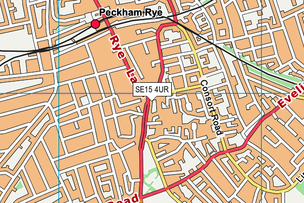 SE15 4UR map - OS VectorMap District (Ordnance Survey)