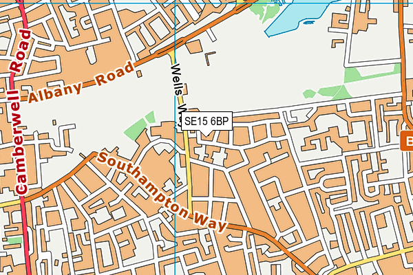 SE15 6BP map - OS VectorMap District (Ordnance Survey)