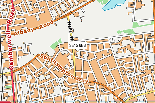 SE15 6BS map - OS VectorMap District (Ordnance Survey)