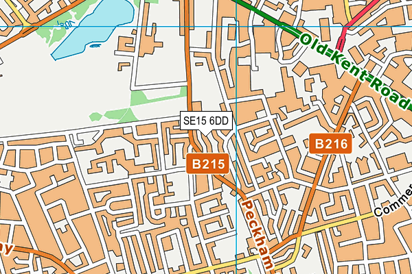 SE15 6DD map - OS VectorMap District (Ordnance Survey)