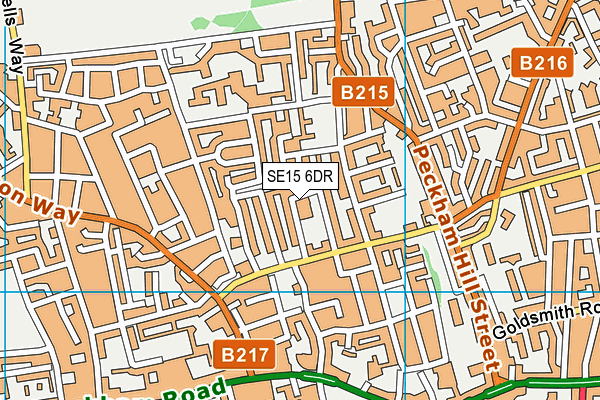 Damilola Taylor Youth Centre map (SE15 6DR) - OS VectorMap District (Ordnance Survey)