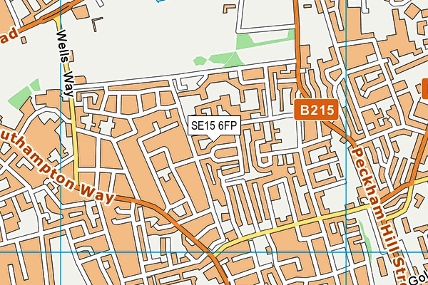 SE15 6FP map - OS VectorMap District (Ordnance Survey)