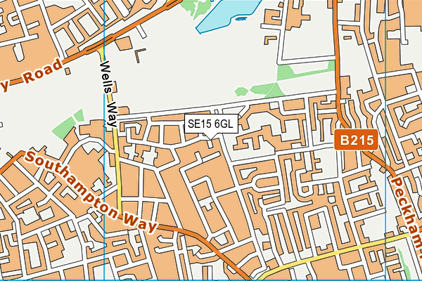 SE15 6GL map - OS VectorMap District (Ordnance Survey)