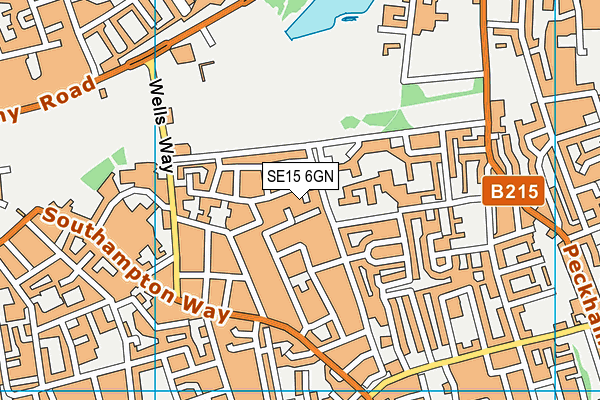 SE15 6GN map - OS VectorMap District (Ordnance Survey)