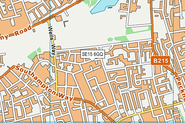 SE15 6GQ map - OS VectorMap District (Ordnance Survey)