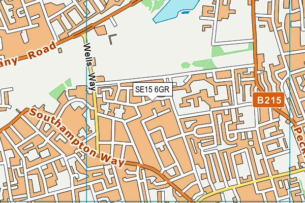 SE15 6GR map - OS VectorMap District (Ordnance Survey)