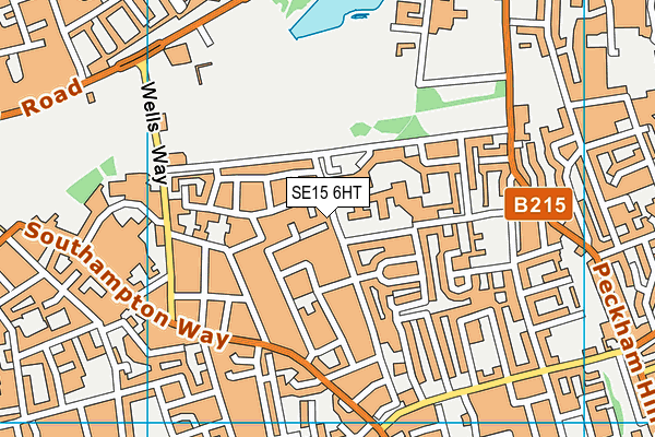 SE15 6HT map - OS VectorMap District (Ordnance Survey)