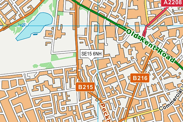 SE15 6NH map - OS VectorMap District (Ordnance Survey)