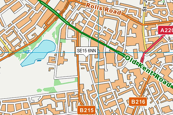 SE15 6NN map - OS VectorMap District (Ordnance Survey)