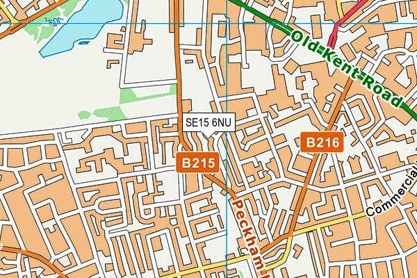 SE15 6NU map - OS VectorMap District (Ordnance Survey)