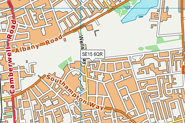 SE15 6QR map - OS VectorMap District (Ordnance Survey)