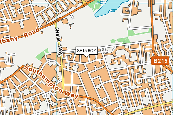 SE15 6QZ map - OS VectorMap District (Ordnance Survey)