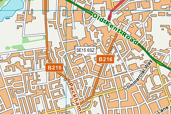 SE15 6SZ map - OS VectorMap District (Ordnance Survey)
