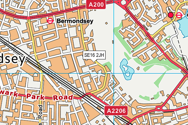 Southwark Park Primary School map (SE16 2JH) - OS VectorMap District (Ordnance Survey)