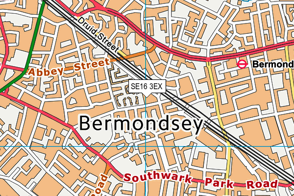 SE16 3EX map - OS VectorMap District (Ordnance Survey)