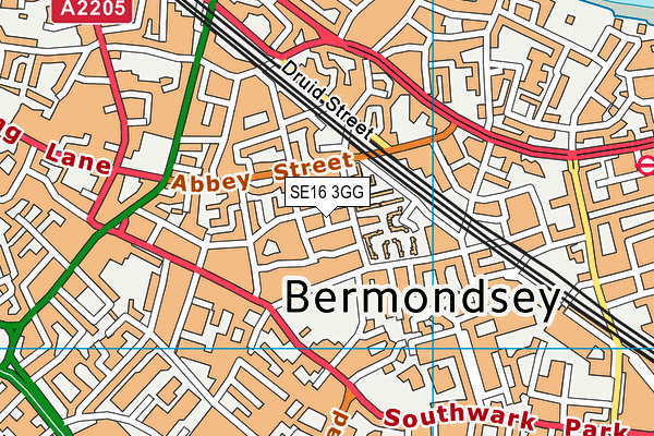 SE16 3GG map - OS VectorMap District (Ordnance Survey)