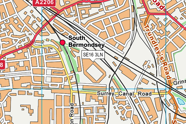 Millwall Fc (The Den) map (SE16 3LN) - OS VectorMap District (Ordnance Survey)