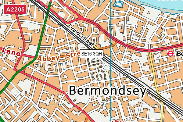 SE16 3QH map - OS VectorMap District (Ordnance Survey)