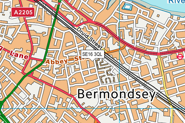SE16 3QL map - OS VectorMap District (Ordnance Survey)