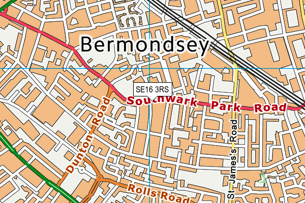 SE16 3RS map - OS VectorMap District (Ordnance Survey)